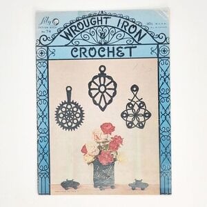 Lily Wrought‎ Iron Crochet Design Book 74 Vintage 1954 Pattern Booklet Blue